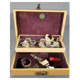 Box Of Vintage Watches And Parts