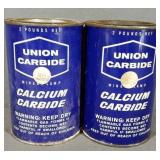 2 Vintage Calcium Carbide Miner Lamp Cans