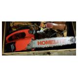 Nice Old Homelite Chainsaw, And Sharpener