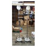 2 Industrial Roll Around Lamps