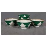 6 Quality Gold Rimmed Dipping Bowls, K