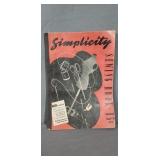 Early Antique Simplicity Sewing Book