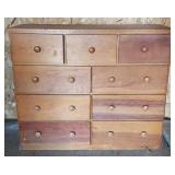 Vintage Pine Nine Drawer Dresser
One Drawer