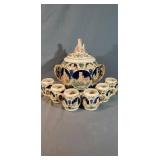 Immaculate Vintage German Punch Bowl Set