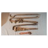 Heavy Iron Pry Bars, Wrenches