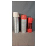 3 Vintage Atomic Thermoses