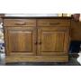 Vintage Carved Oak 2 Door Cabinet 40"