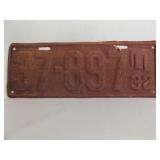 1932 ILLINOIS LICENSE PLATE