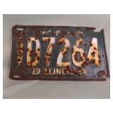 1954 ILLINOIS LICENSE PLATE