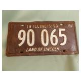 1959 ILLINOIS LICENSE PLATE