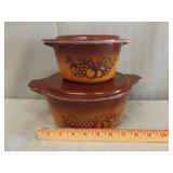 PYREX 2 PIECES WITH LIDS