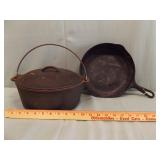 CAST IRON WAGNER 2 PIECES & LID