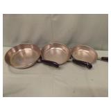 REVEREWARE 3 COPPER BOTTOMED SKILLETS CLINTON IL