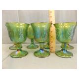 CARNIVAL GLASS GOBLETS