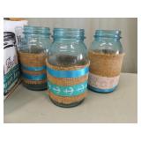BLUE MASON JARS DECORATED