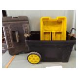 STANLEY TOOL BOX ON WHEELS & NUT & BOLD CABINET