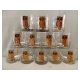 12 OWL GLASSES