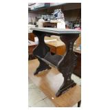 Early Carved Newspaper Table