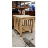Unfinished Natural Wood End Table