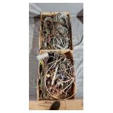 2 Flats Of Bintage Audio Cables and Parts