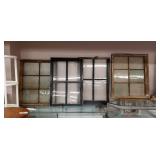 Antique Gridded Pane Glass Windows