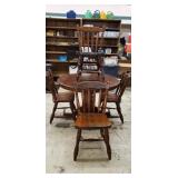Heavy Thick Pine Table And Chairs