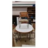 Retro Designer ChromeCraft Table And 4 Chairs