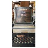 Crate of Vinyl Records