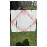 Vintage Red & White Enamel Tabletop