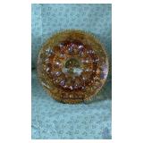 Vintage Indiana Glass Tiara Amber 14" Deviled E