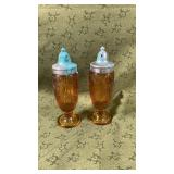 Indiana Glass Tiara Amber salt and pepper