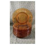 Indiana Glass Tiara Amber 10pc - 10? Plate