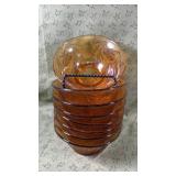 Vintage Indiana Amber Glass Tiara 8 pc Cereal Bowl