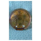 Vintage Indiana Amber Glass Tiara 12" Round