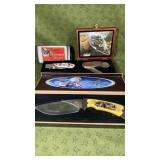 Collectible Knife Lot Train Eagle Earnhardt NEW