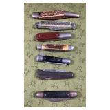 Vintage lot of seven pocket knives