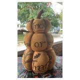 24" stuffed stacked pumpkin