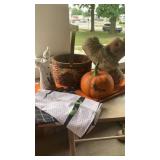 Vintage Halloween lot ghost pumpkins table runner