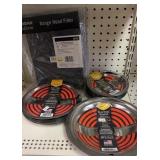 Electric range reflector pans & hood filter
