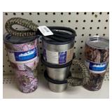 2-30oz. Stainless steel tumblers w/rope handles &