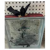 Glass block lighted Christmas decor