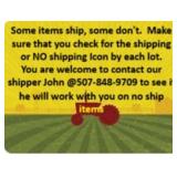 Items that ship are marked shipping.