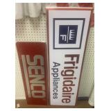 Senco & Frigidaire tin signs