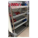 Display rack for rolls of chain or rope