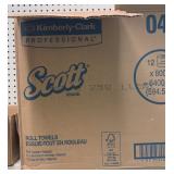 Case of Scott brand roll towels