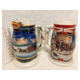 Budweiser Holiday Steins 