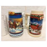 Budweiser Holiday Steins 