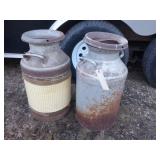 Pair of Cream Cans with Lids