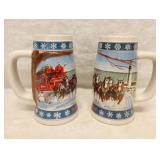 Budweiser Holiday Steins 