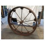 Large Iron Planter Wheel